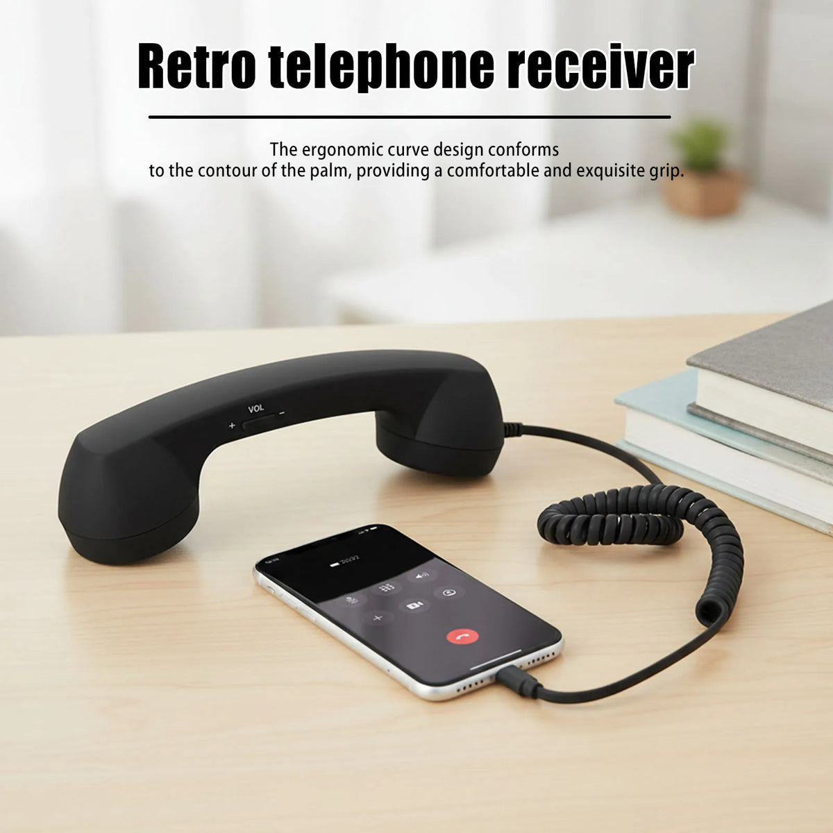 Retro Phone Handset, 2026 New Retro Phone Handset for iPhone&Android, Type-C/Wireless Bluetooth Old Fashioned Telephone Receiver