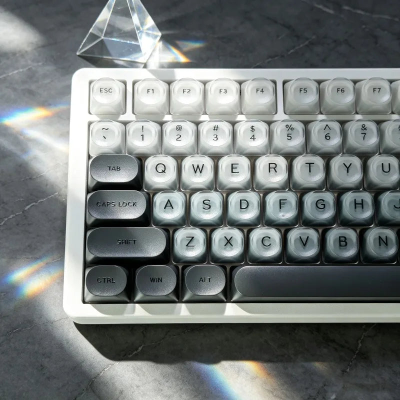 Gradient Purple Black Pink Crystal Keycaps Custom DIY for Gaming Mechanical Keyboard PBT Key Caps Set for Keyboard 68 70 80 90