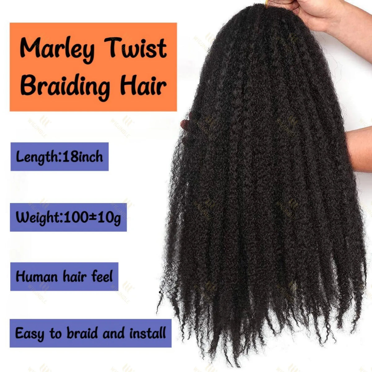 Afro Kinky Twist Crochet Hair Braids Marley Braid Hair 18inches Senegalese Curly Crochet Synthetic Braiding Hair Extensions