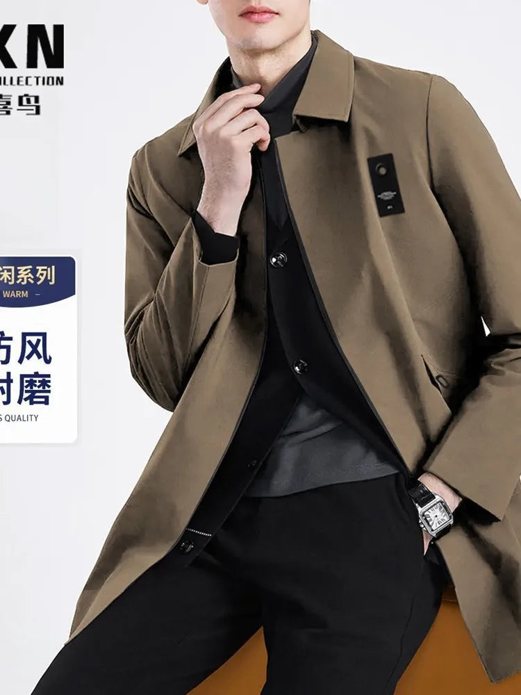 Spring and Autumn New Fashion Trend Retro Sports Long Windbreaker Jacket Men's Casual Loose Oversized High-Quality Jacket M-4XL