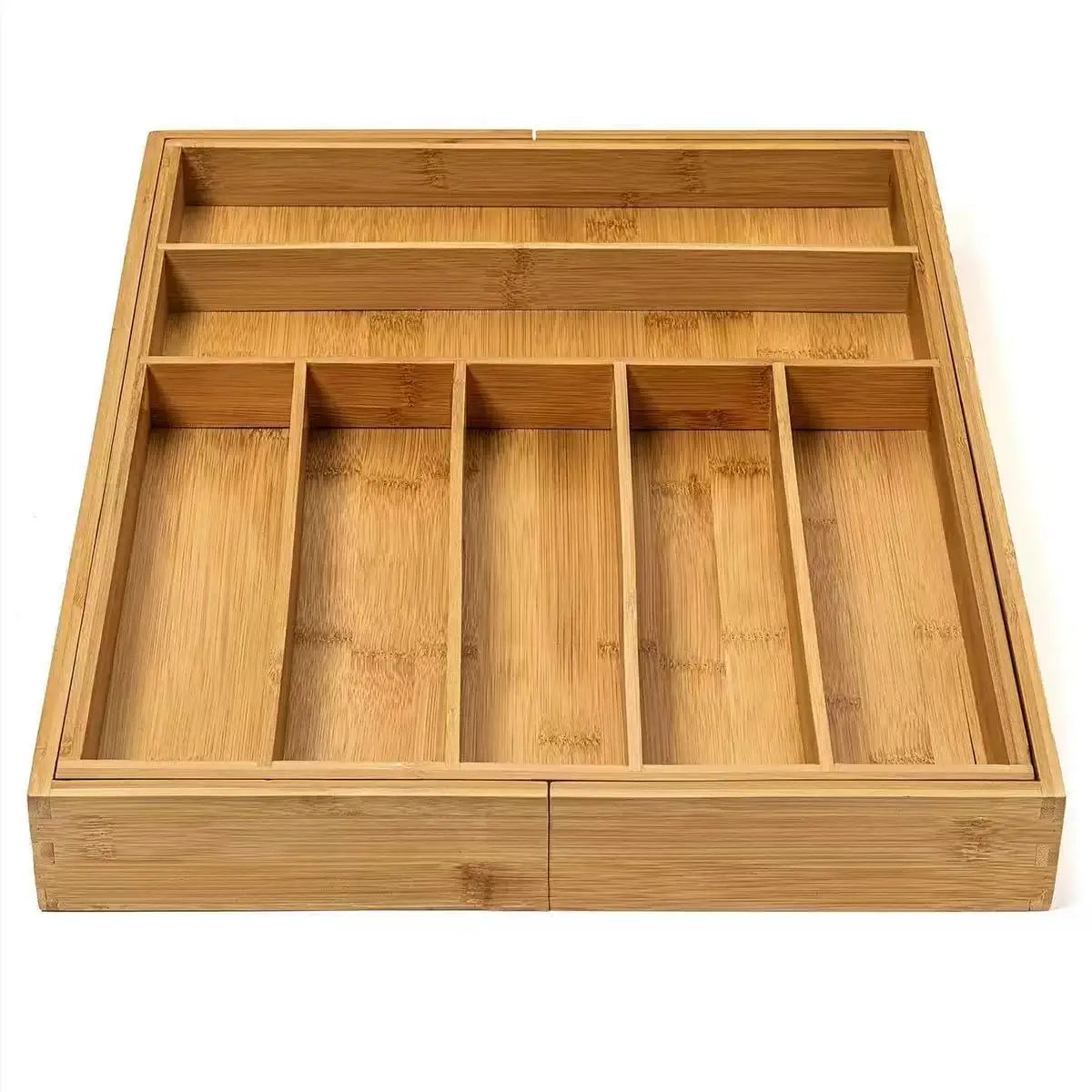 Adjustable Expandable Bamboo Drawer Organizer for Kitchen,Bedroom or Living Room-Ideal for Organizing Cutlery,Silverware& Knives