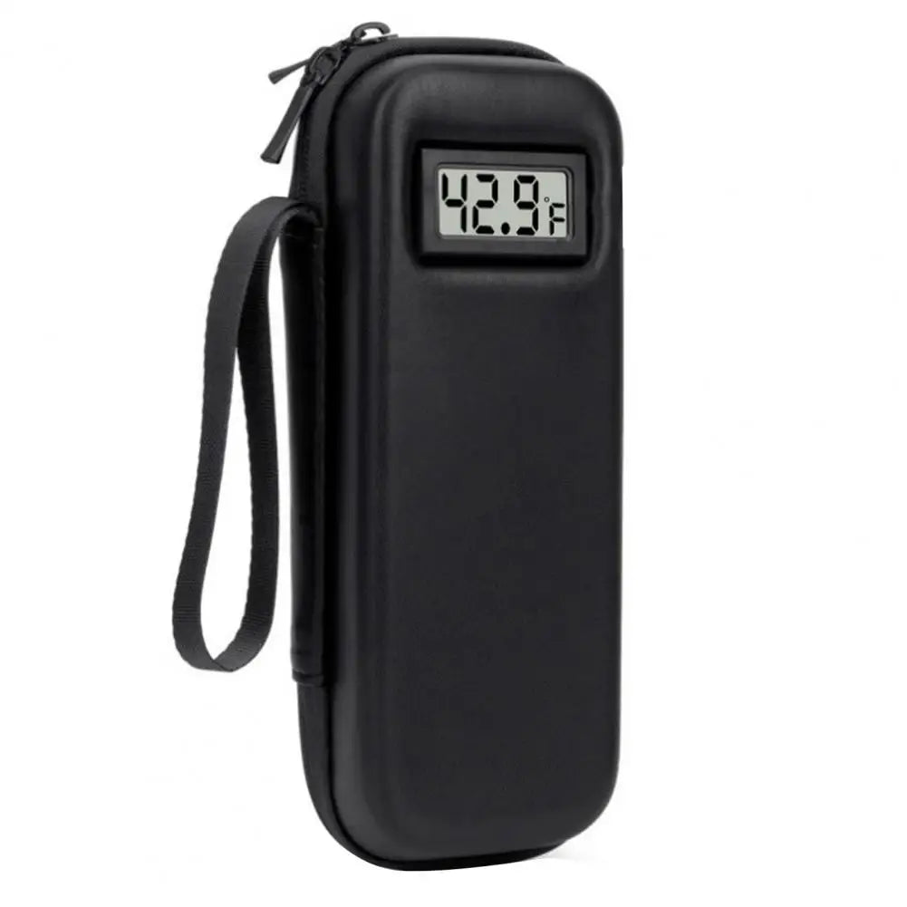 Insulin Refrigerator with Digital Temperature Display, Portable Insulin Cooler with 2 Long-Lasting Ice Packs for 8-12 Hours Cool