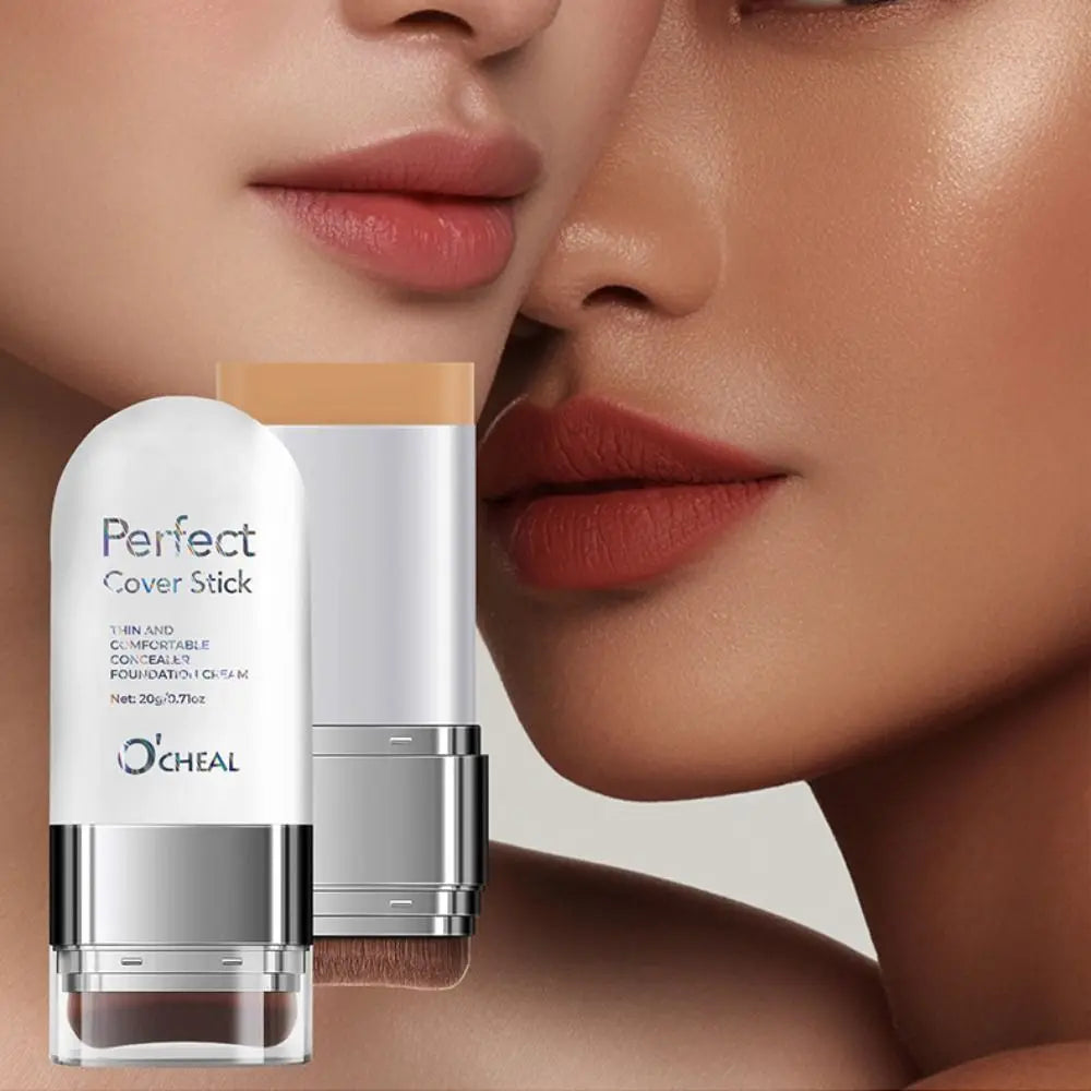 Thin and Comfortable Perfect Cover Stick Instant Natural Long-lasting Concealer Foundation Stick Waterproof Dewy Makeup