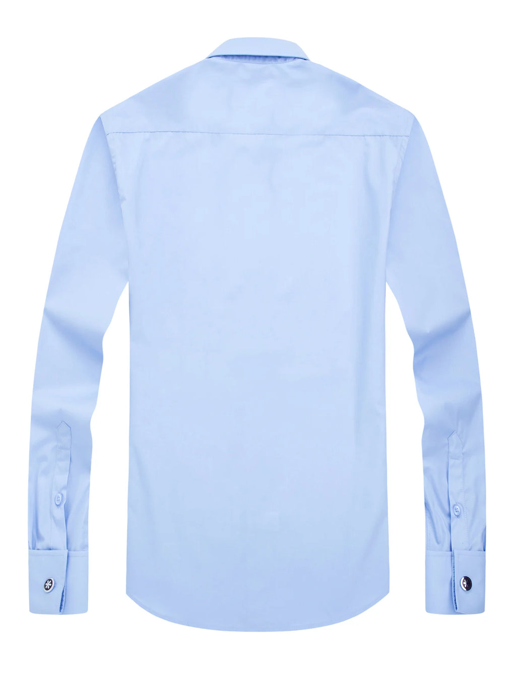 Men's Slim Fit French Cufflink Shirt Long Sleeves Double Cuff Solid Color High End Wedding Formal Dress Casual Men's Clothing