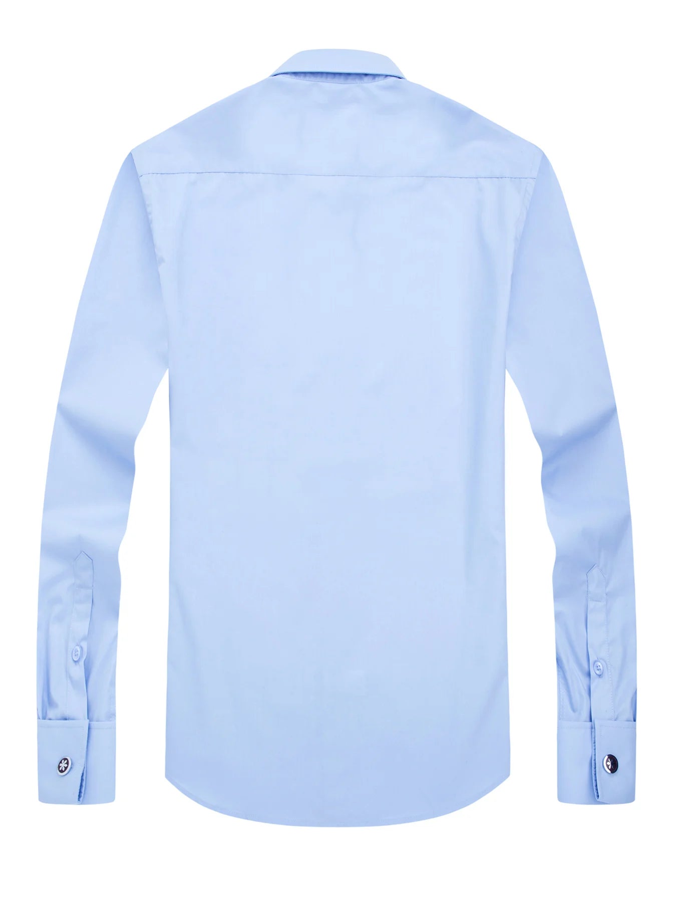 Men's Slim Fit French Cufflink Shirt Long Sleeves Double Cuff Solid Color High End Wedding Formal Dress Casual Men's Clothing