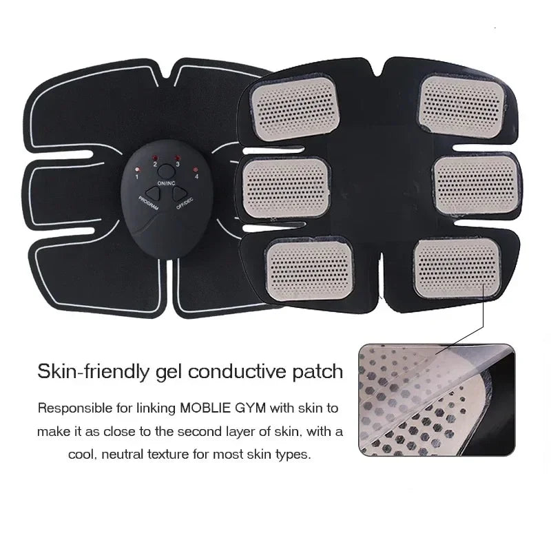 Wireless EMS Hip & Body Massager USB Rechargeable Electric Muscle Stimulator for Home Fitness Weight Loss Shaping Device