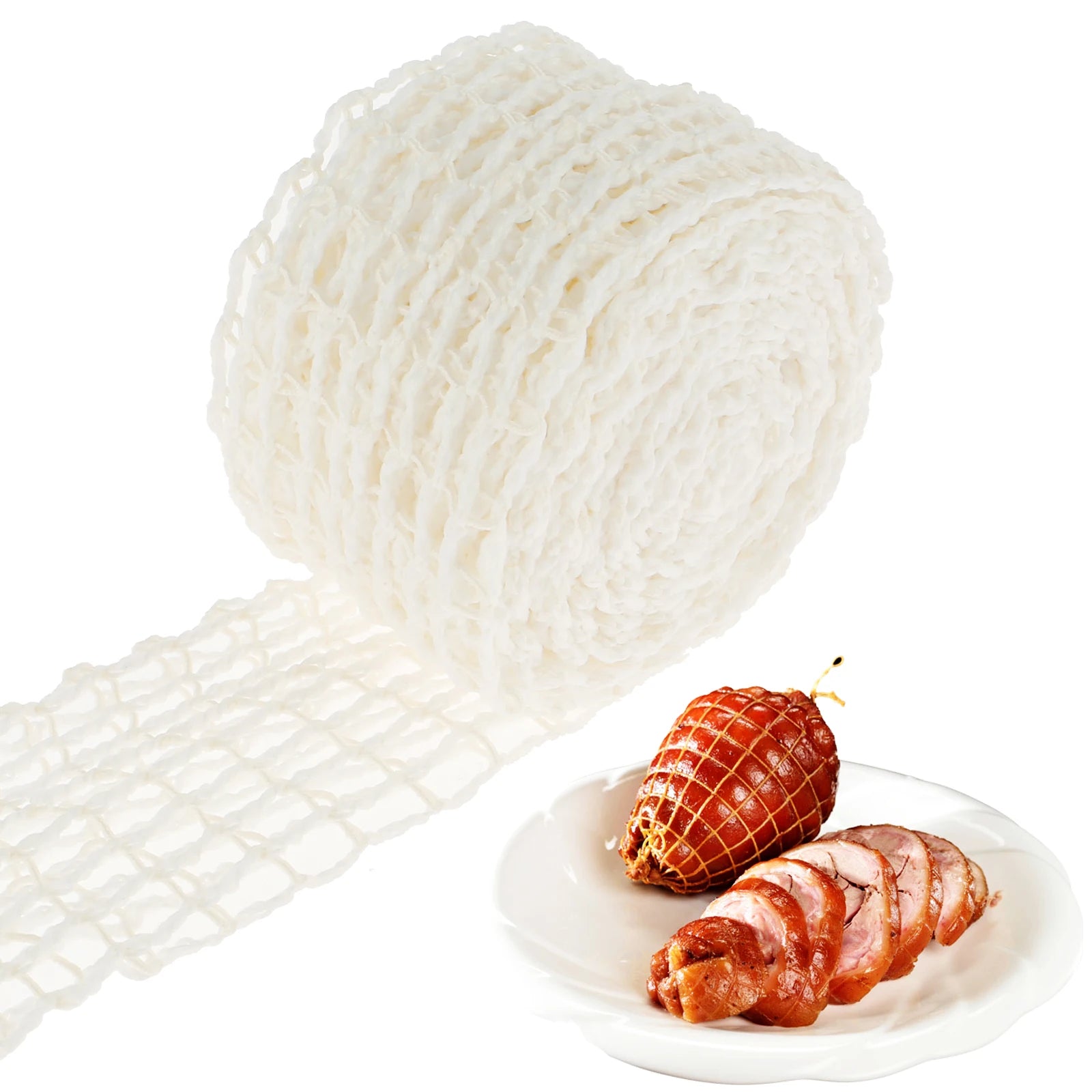 10M Meat Netting Ham Sausage Roll Net Smoked Meat Poultry Butcher's Strings Bacon 18 Hole Packaging Cooking Tool Kitchen Gadgets
