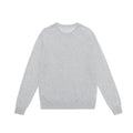 Men's Light Grey round Neck Knitted Sweater Long Sleeve Basic Style Commute Knitted Base Shirt Casual Comfortable Lenzing Fabric