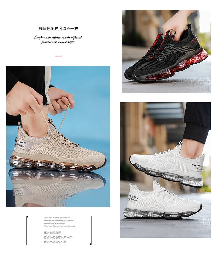 Men's Casual Sneakers Breathable Luxury Trainer Race Shoes Fashion Loafers Running Shoes for Male