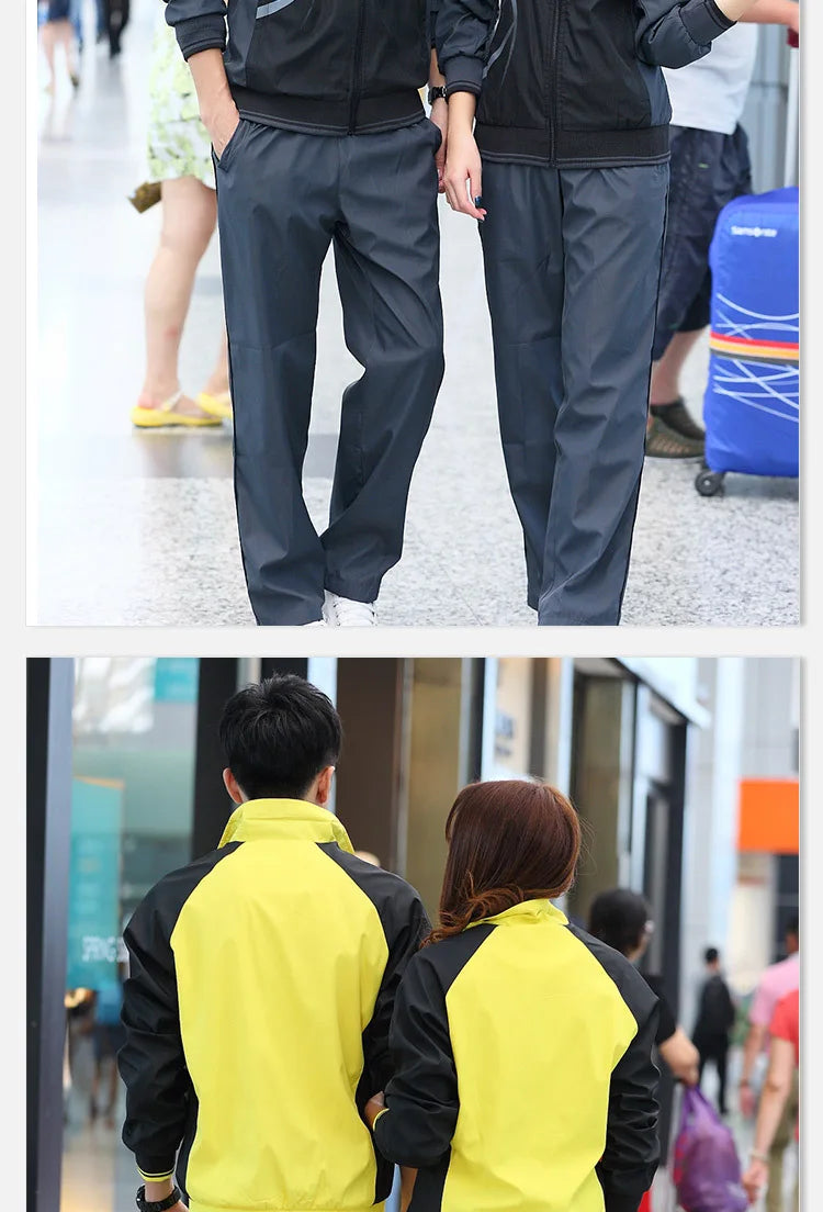 Spring and Autumn Couple's Sports Suit Men's and Women's Running Suit Two-piece Training Suit Fast Shipping
