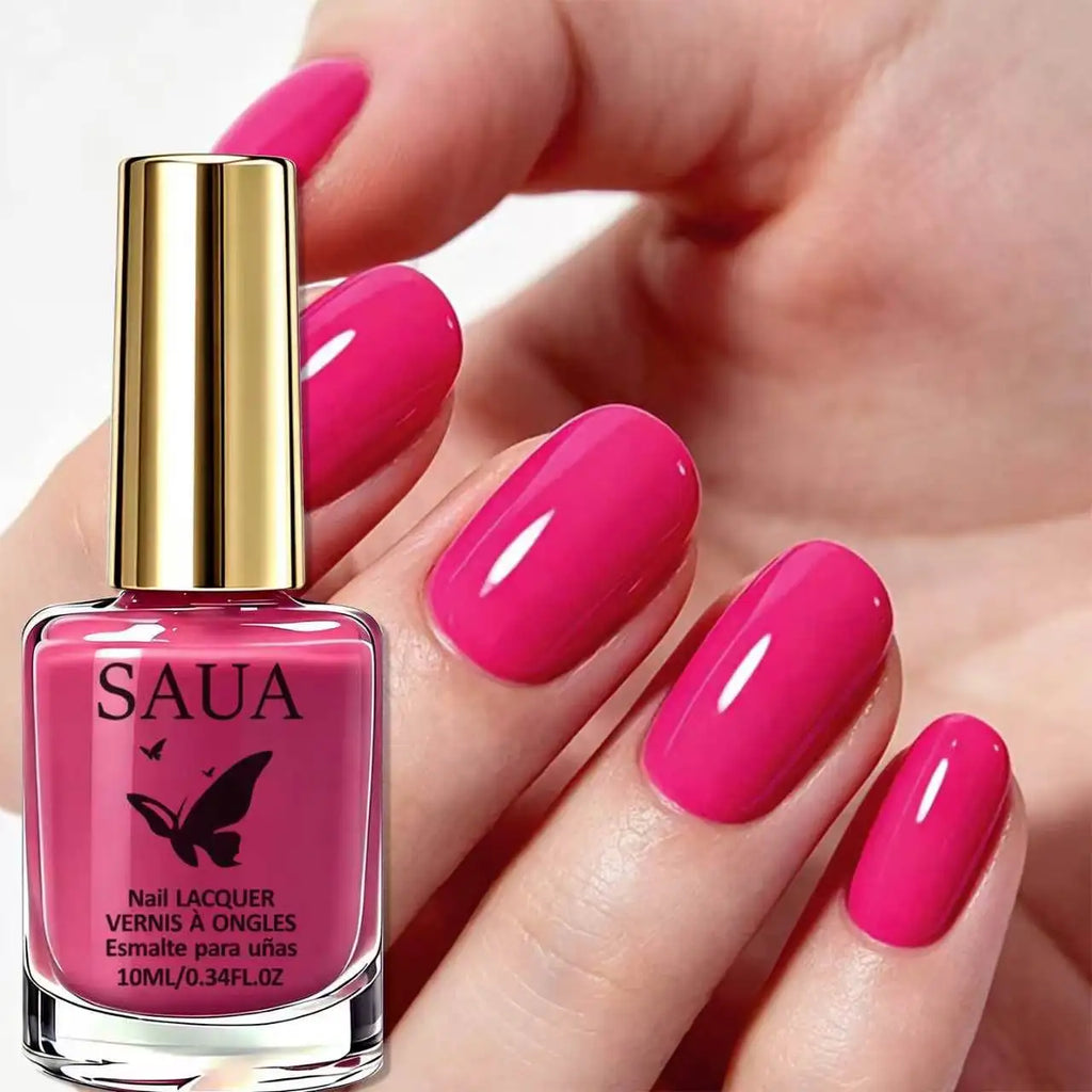 10ML Rose Red Nail Polish, Quick Dry, Long-Lasting High Gloss, Elegant, Suitable for Commute, Parties, Dates, Festivals.