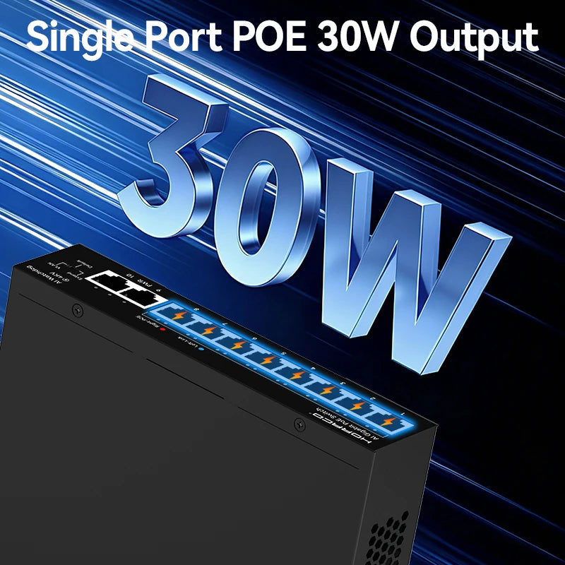 HORACO 8 Port Gigabit POE Switch 1000Mbps Active POE Network Switch for IP Camera,NVR,Surveillance,CCTV,POE Camera