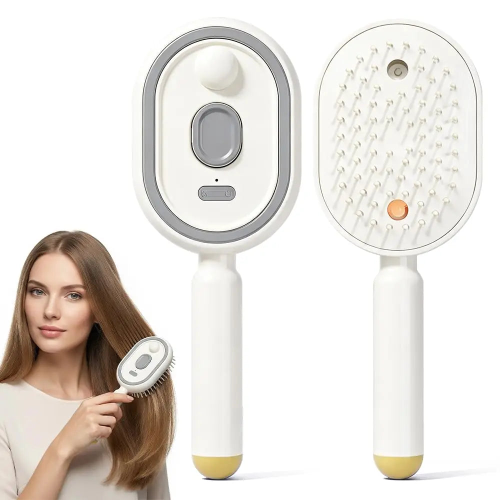 Rechargeable Steam Brush Durable Electric Spray Air Cushion Comb Electric Steam Hair Brush For Hair Reduce Frizz Nourishes Hair