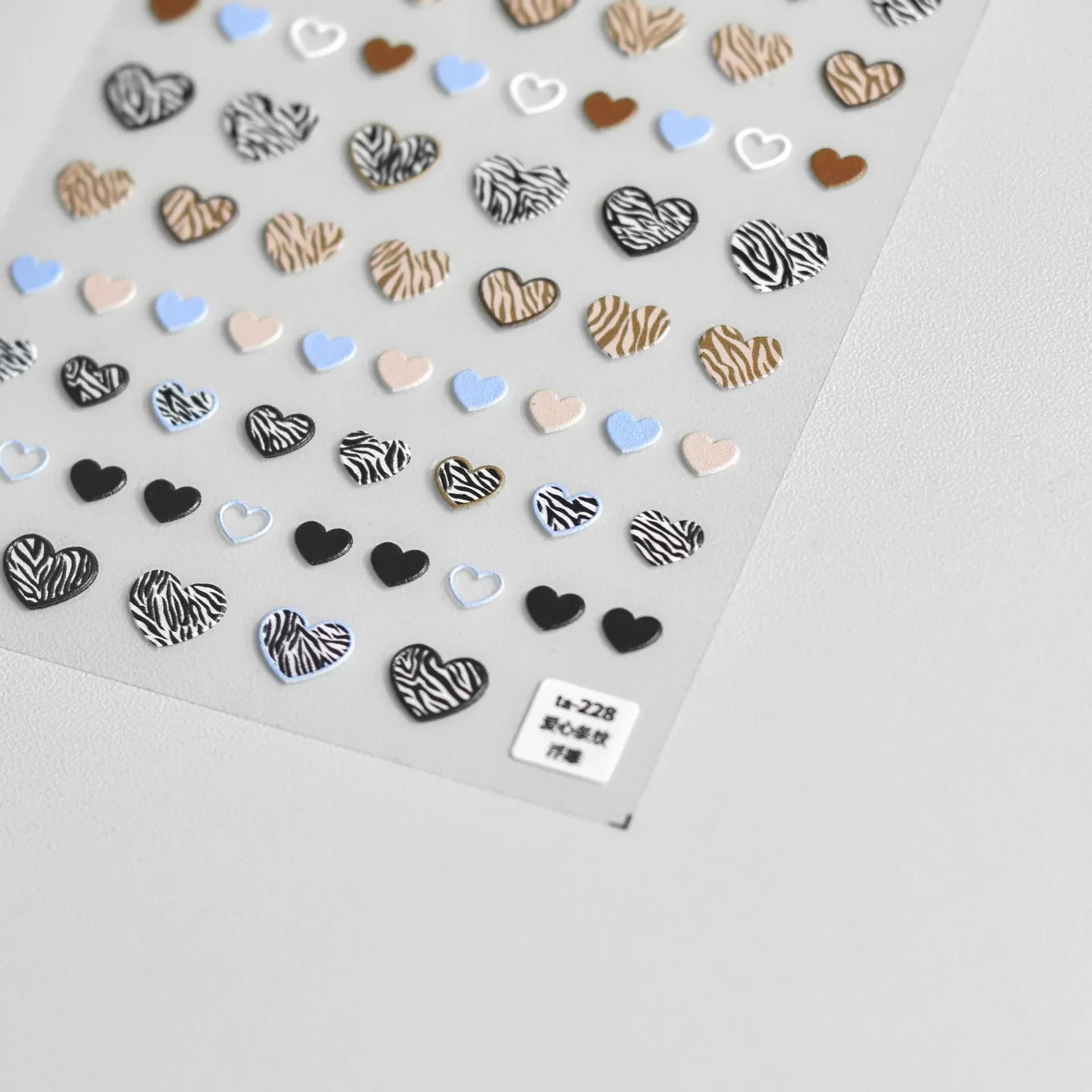 5D Gradient Love Gem Glitter Love Heart Colorful Cat's Eye Rhinestone Soft Self Adhesive Nail Art Stickers Shiny Manicure Decals