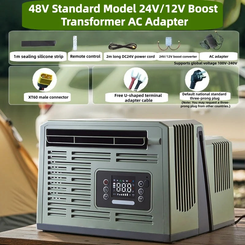 Small Portable Car Energy Saving Air Conditioner Ductless Hassle -Free Portable Parking Air Conditioner for Car Window Mounting