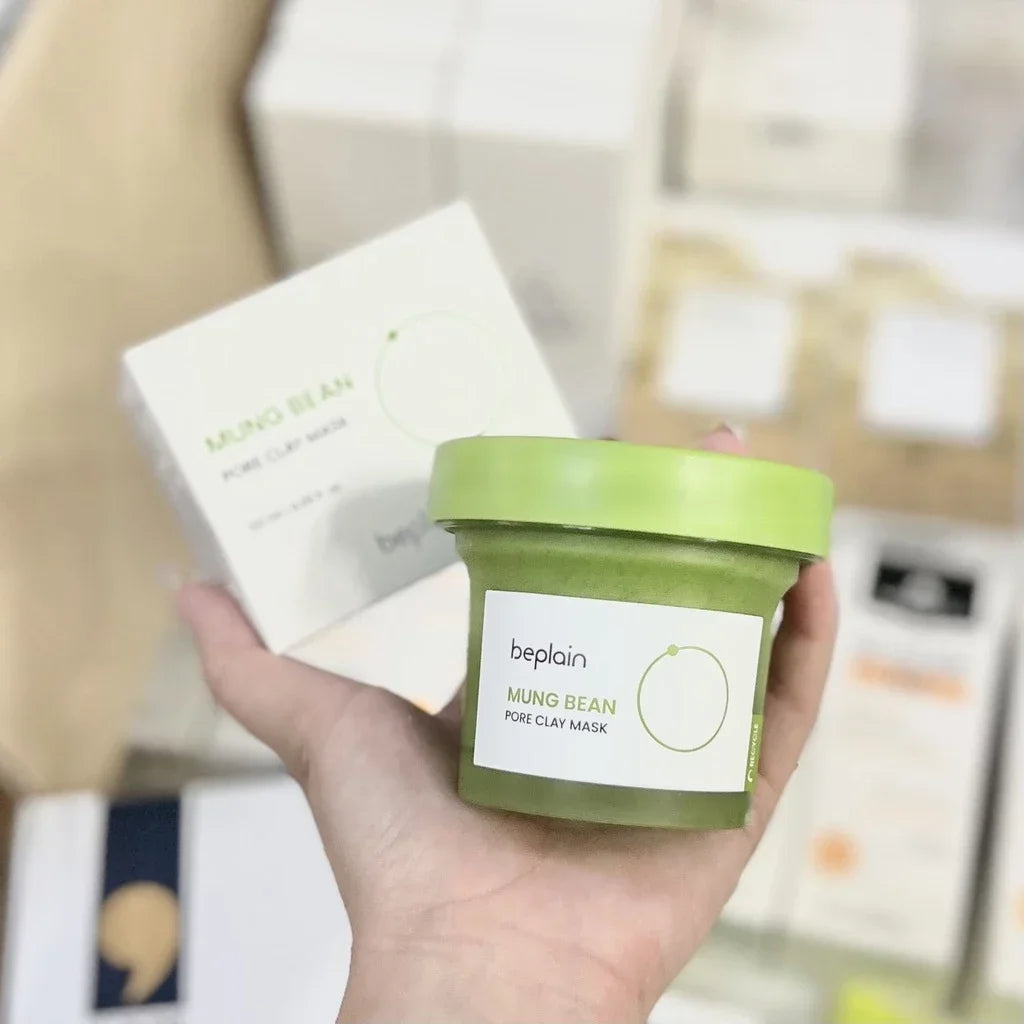 Korean Green Mung Bean Pore Clay Mask Cleansing Moisturizing Oil Control Blackhead Removal Cleansing Mud Mask Pore Care 120ml