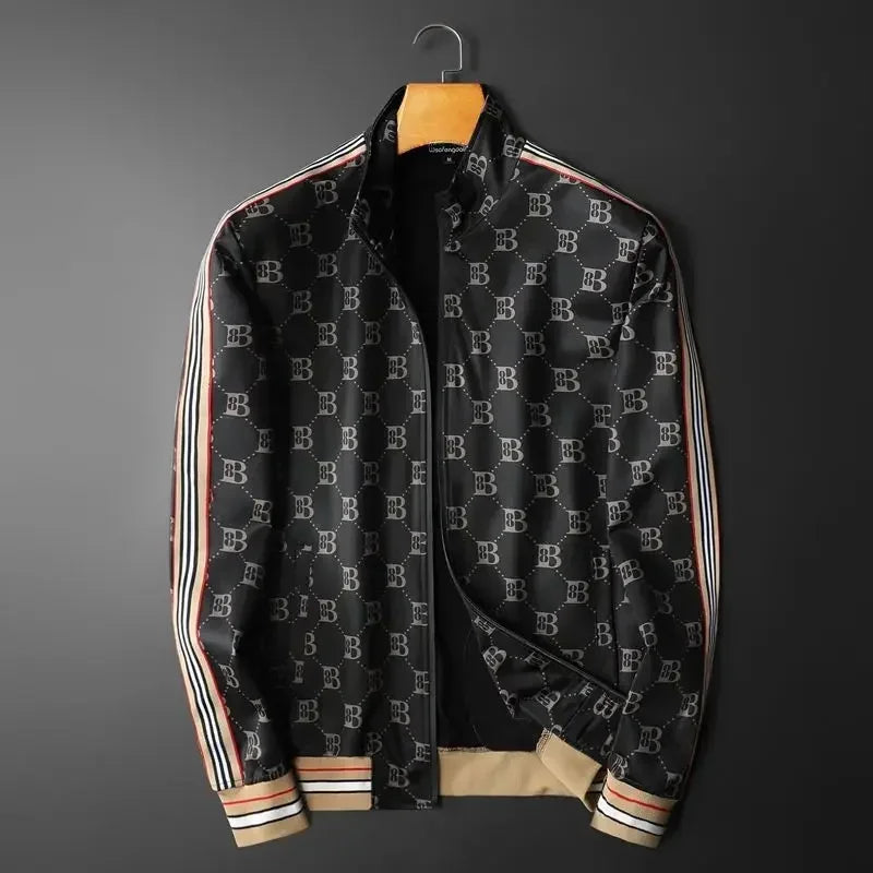 New autumn/winter fashion jacket trend versatile cardigan jacket men's light luxury slim fit outerwear