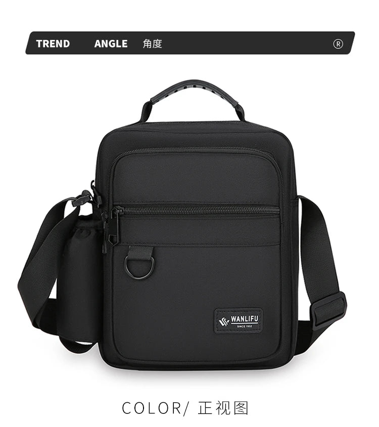 Fashion Casual Men's Bag Handbag High Quality Man Crossbody Bags Easy Travel Bag Stylish Men's Shoulder Bag With Bottle Pocket