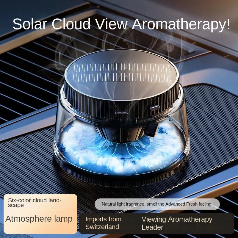 New High-end Cloud Car Solar Aromatherapy Light Luxury New Lasting Fragrance Men's Car Perfume Fog