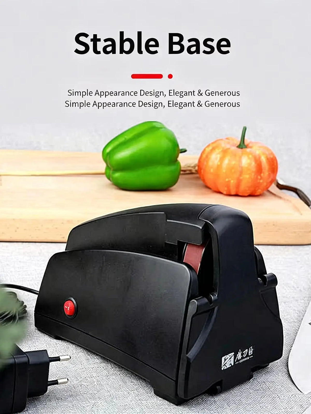 Knife Sharpener Electric, 4-Stage Professional Sharpener with 120-1000# Grit Sanding Belt, Fast & Precise for Kitchen Chef Tools