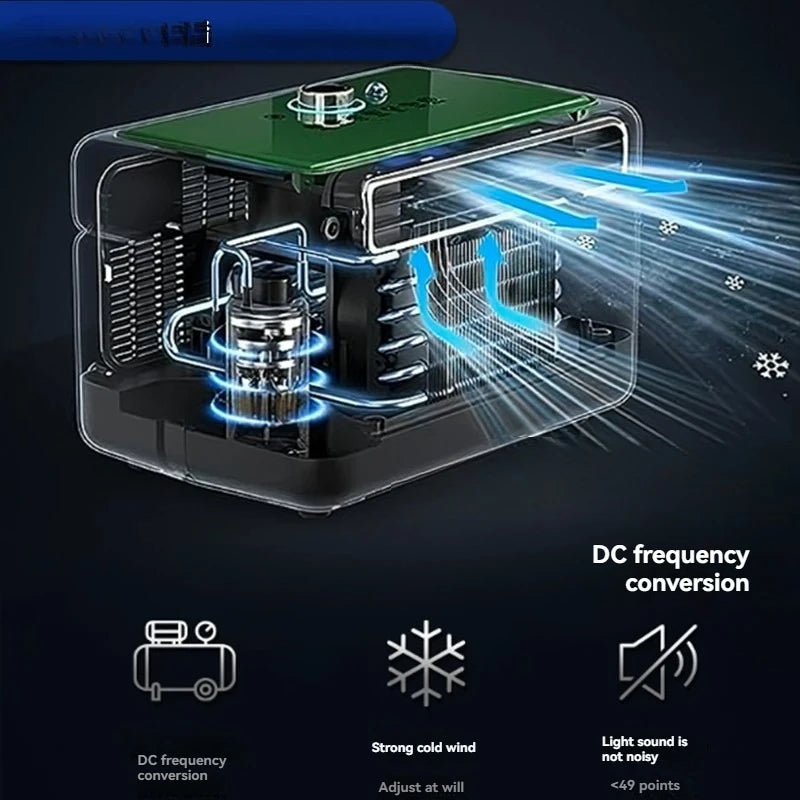 12V/24V Portable Inverter Air Conditioner Compressor Cooling for Truck Car RV Camping Outdoor Mini Ultra Compact High Efficiency