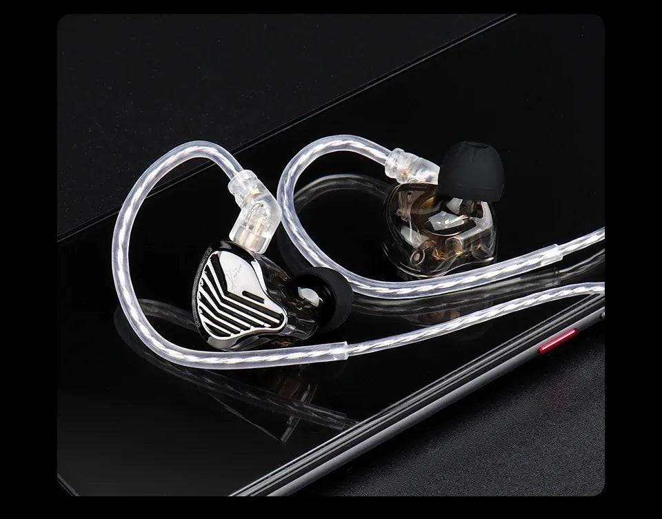 Gk Kunten 1DD Dynamic Drive Earphone Hifi IEMs In Ear Earbuds 2pin Detachable Cable Metal Gamer Headset