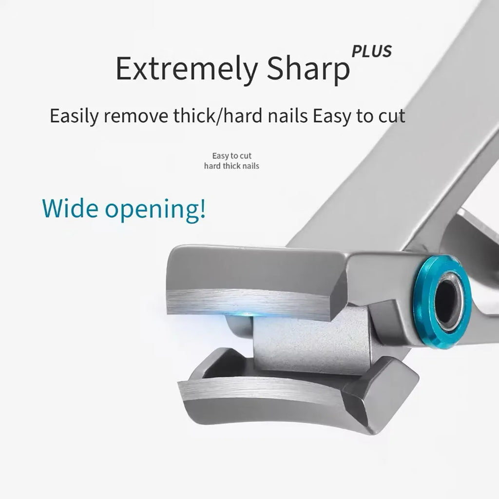Nail clippers for thick nails easy to use stainless steel large opening anti-splash portable foldable specially designed