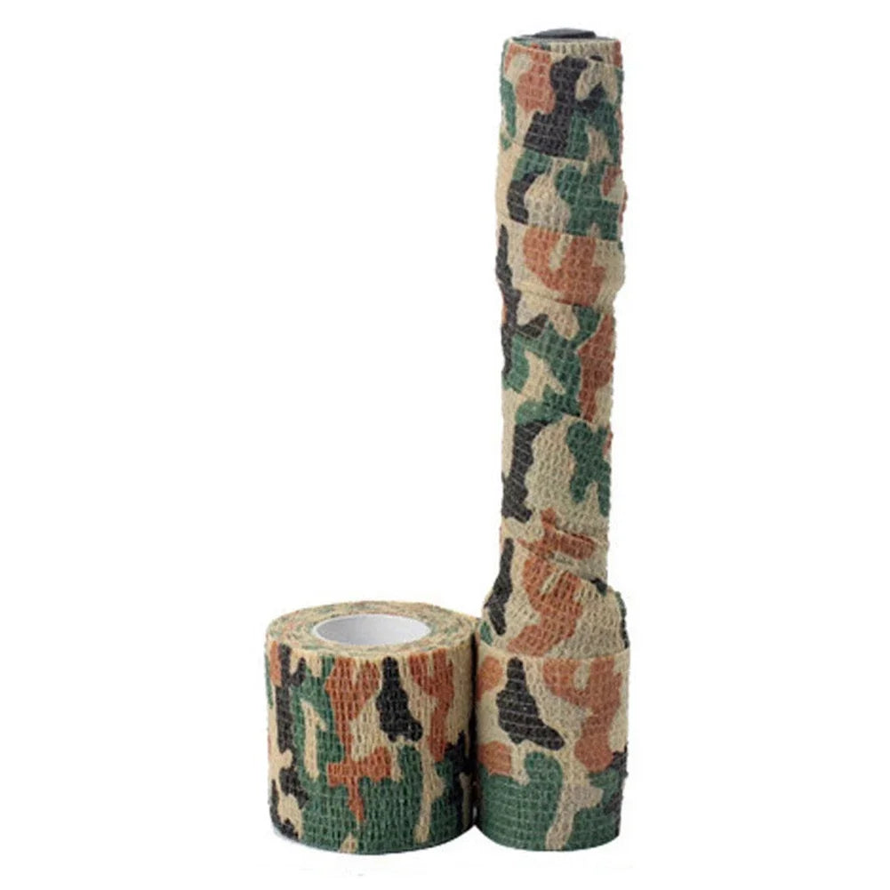 Elastic Wrap Tape  Adhesive Outdoor Hunting Camouflage Stealth Tape Waterproof Wrap Durable Self Adhesive Elastic Bandage