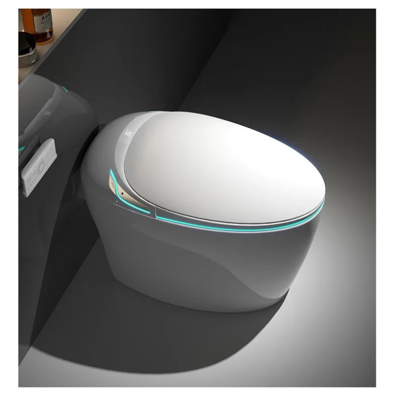 Egg-shaped smart toilet seat, fully automatic integrated household waterless pressure toilet, very practical