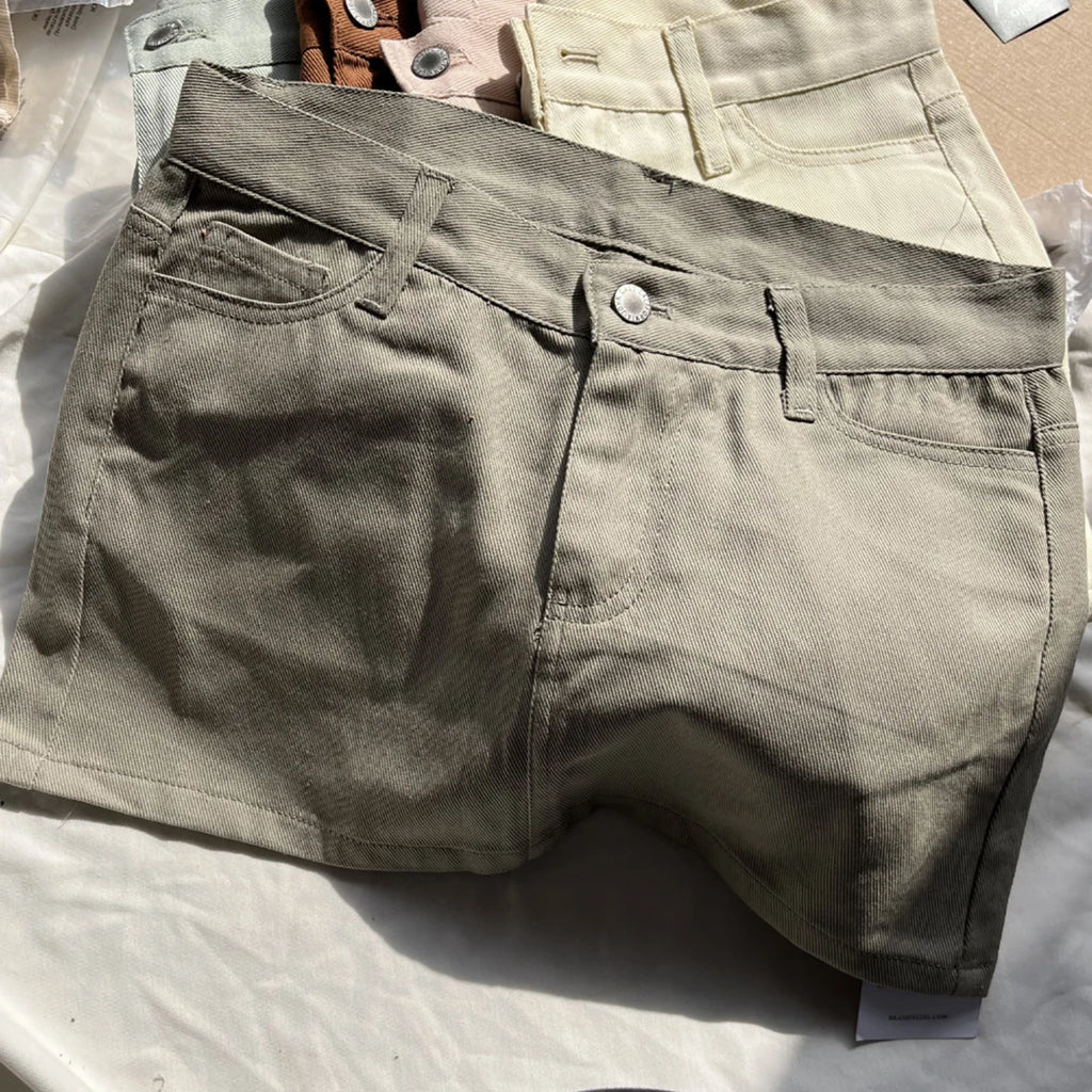 Vintage Denim Straight Mini Skirts Women Sexy Low Waist Pockets A-line Short Faldas Casual Streetwear Summer Cotton Skirt Y2k