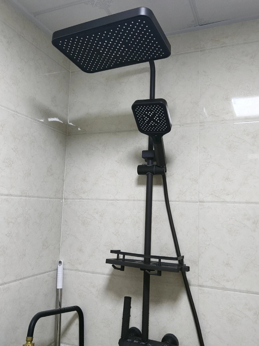 Shower Set, Thermostatic LED Display, Piano Key Pressurized Nozzle, Bathroom Home Decor, Water Saving Faucet System