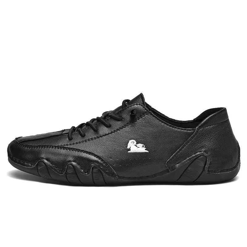 Men Leather Casual Shoes Luxury Low Top Sneakers Comfortable Mens Shoes Big Size Designer Loafers Moccasin Shoe Man 2026 New