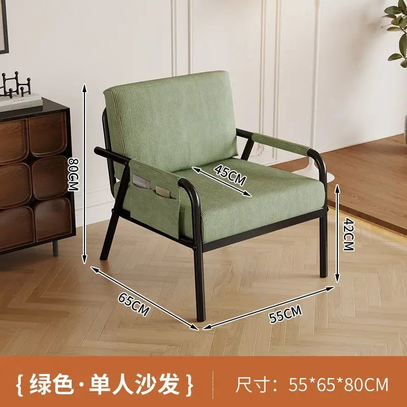 LH fabric sofa living room small apartment double sofa simple bedroom home