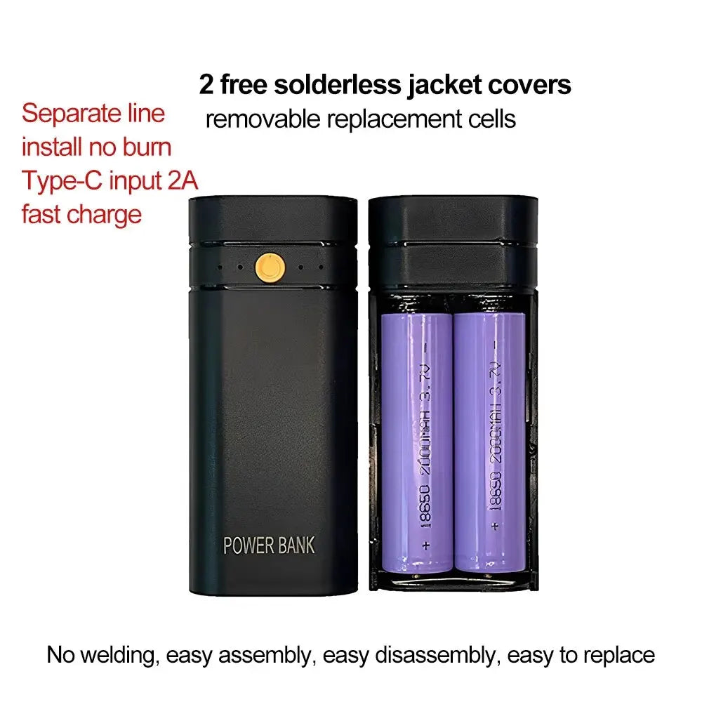 5V 18650 Battery Charger Portable Power Bank Kit DIY USB Fast Charging Power Bank Shell Case Box Power Bank Charge Storage Box