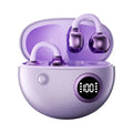 Clip-on Earphones Wireless Bluetooth Earbuds Hi-Fi Sound Super Long Battery Life Digital Display Noise Reduction Secure Fit