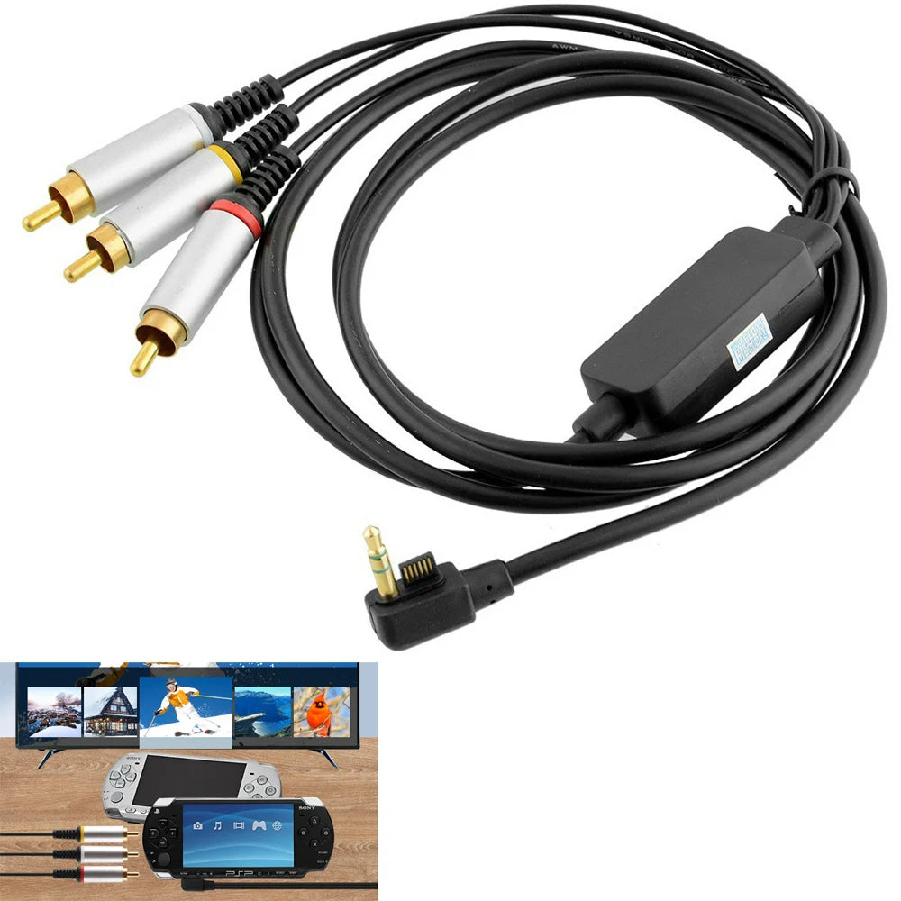 AV RCA 3RCA Ypbpr 5RCA Cable for PSP 2000 3000 Game Console Connect TV Audio and Video Wire Plug Adater Extend Line Length 3m