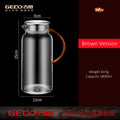 LFGB Certificated Ultra Hard High-borosilicate Glass Kitchen Water Kettle -20℃~150℃ Resistant Beverage Bottle for Family Canteen