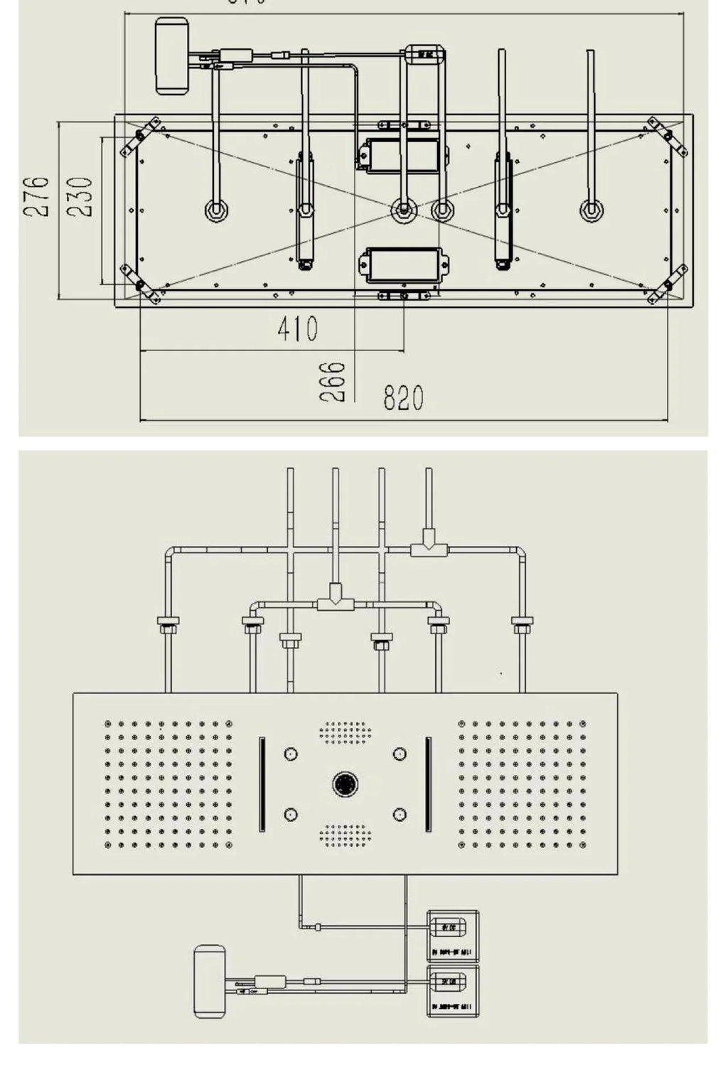Rainfall LED Bluetooth Shower Set with Digital Display and Thermostatic Control All Brass Buttons