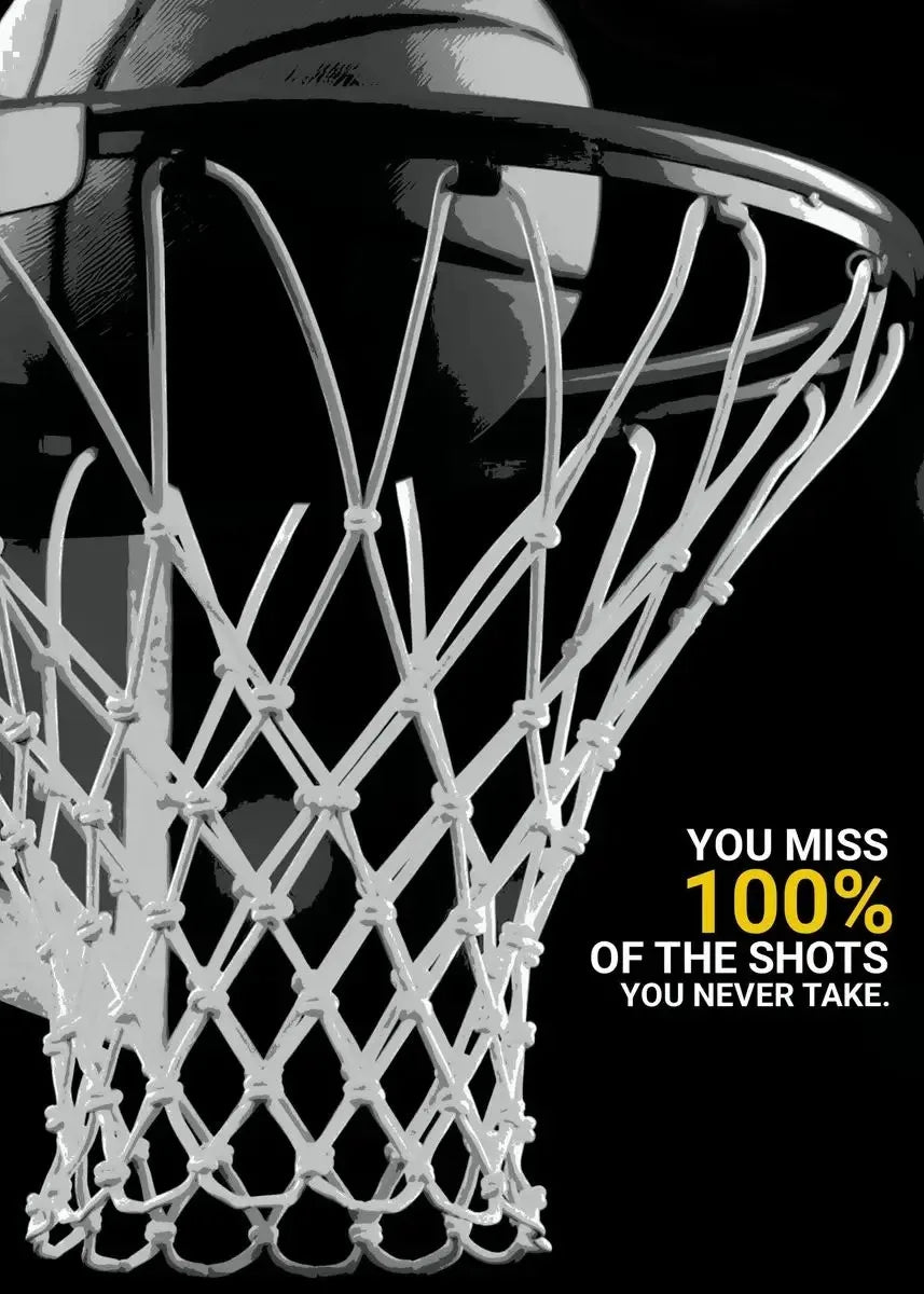 Inspirational Basketball Court Sports Motivational Quotes Poster Canvas Painting Nordic Wall Art for Living Room Home Decor