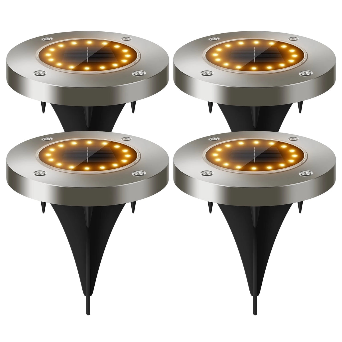 Solar Lawn Yard 8 Led Solar Lights Waterproof Solar Powered Lantern for Pathway Garden Decoration Outdoor Lighting