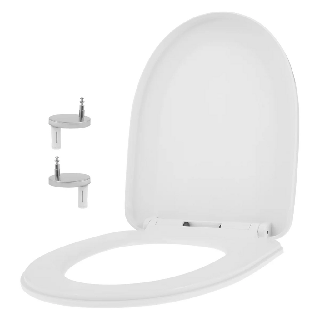 UV-Shaped Toilet Seat Slow Close Quiet Lid Thickened Durable Toilet Lid for Both Adults Children Universal Bathroom Accessories