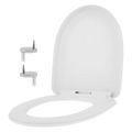 UV-Shaped Toilet Seat Slow Close Quiet Lid Thickened Durable Toilet Lid for Both Adults Children Universal Bathroom Accessories