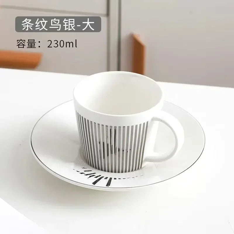 New Dynamic Mirror Reflection Cup Mug 250~300ml Home Drinkware Creative Ceramic Anamorphic Cup Coffee Tea Set Interesting Gift