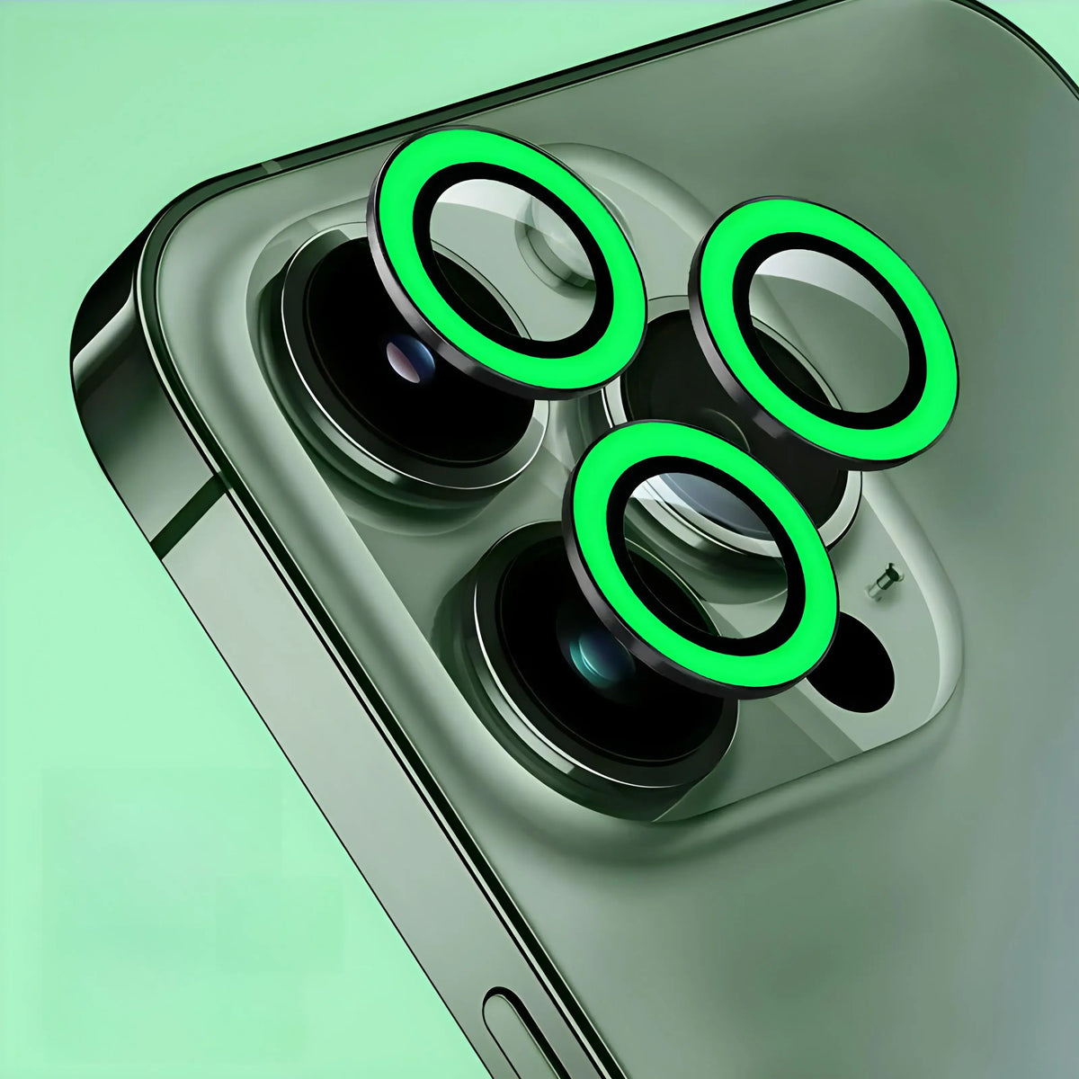 2-3Pcs Luminous Ceramic Camera Protector Film for IPhone 13 14 15 ProMax 15 Plus 13 12 Mini Lens Ring Tempered Glass Glowing Cap