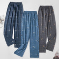 Summer Casual Thin Pajama Pants for Men, Loose Fit, Plus Size, Home Pants That Can Be Worn Outside, Plaid Pants