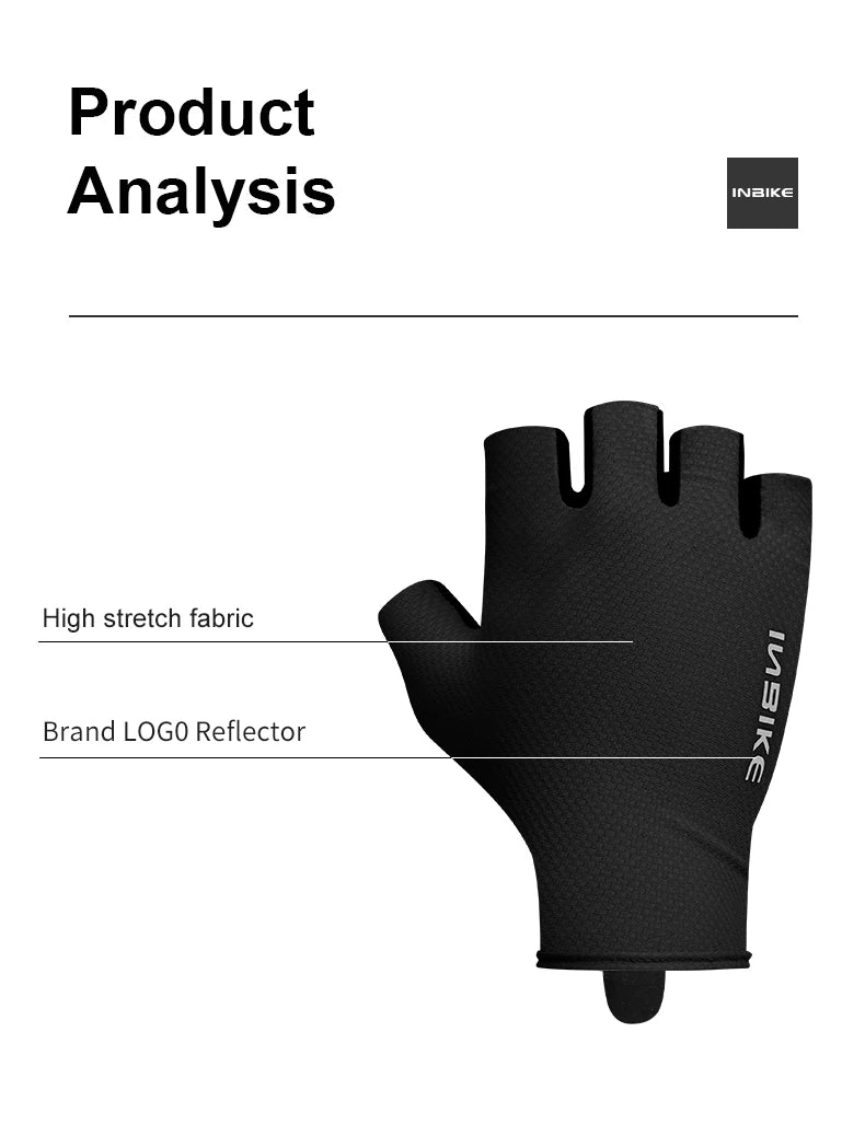 INBIKE Cycling Gloves Half Finger Summer Men Women MTB Gloves Shock-absorption Mountain Bike Sports Gloves Cycling Accessories