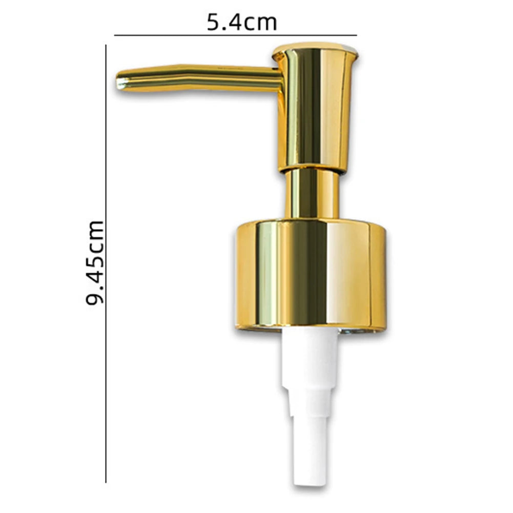 Stylish Soap Dispenser Pump Kitchen Bathroom ABS Plastic Messy Spills Tarnish Resistant Brushed Gold Thread Standard
