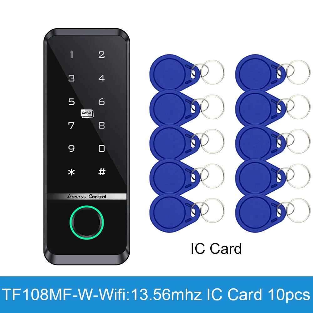 Tuya Smart Door Lock Fingerprint Access Control Home Security Electronic Gate Opener RFID Keypad Biometric Digit Magnetic Reader
