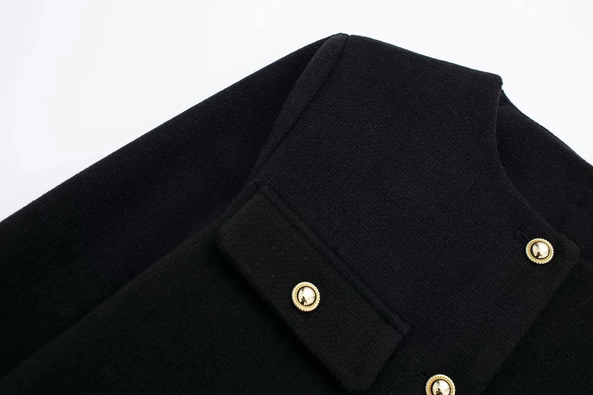 HH Women Vintage Solid Coat Button Long Sleeve O Neck Jacket With Pocket 2024 Spring Elegant Female Casual Outerwear Jakcet