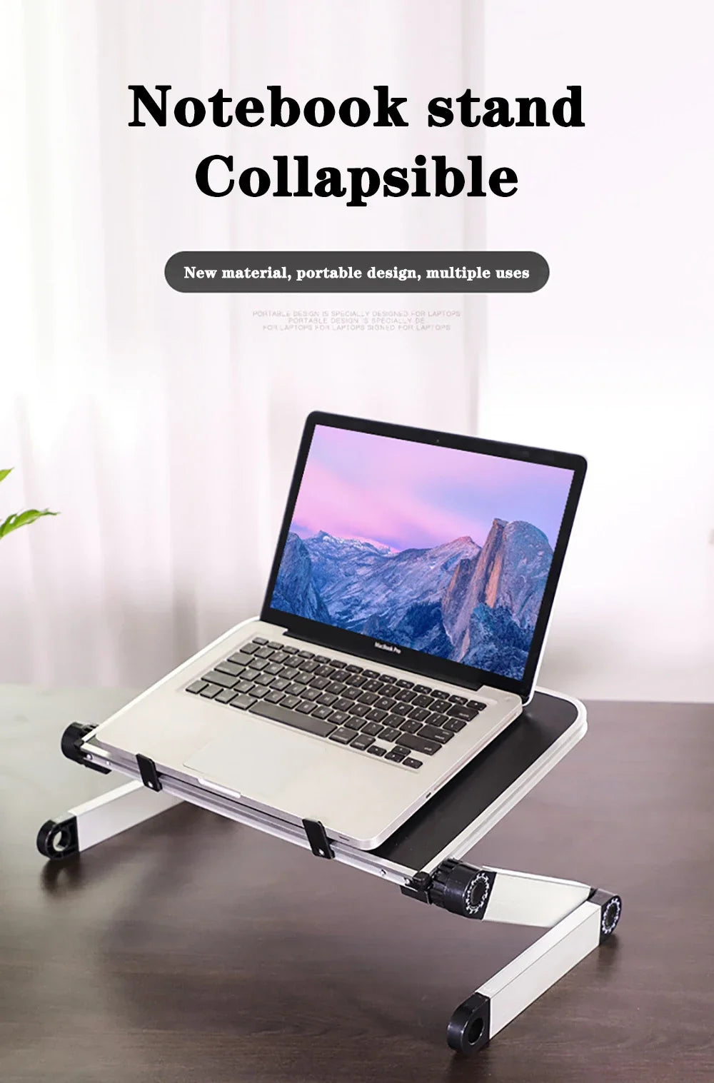 Foldable Laptop Stand Cooling Notebook Bracket Adjustable Ergonomic Laptop Support Base Holder Laptop Tablet Accessories Stands